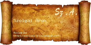 Szolgai Áron névjegykártya
